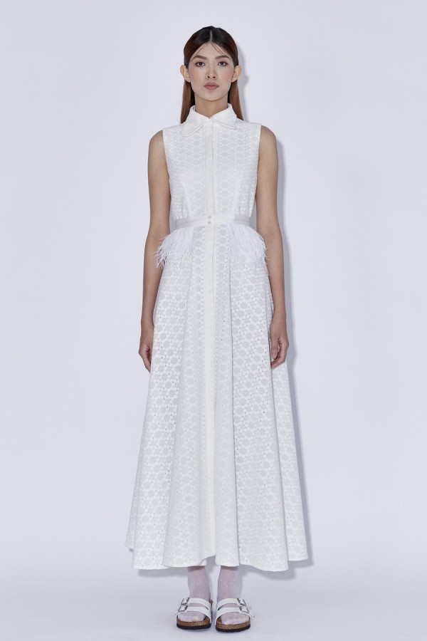 Lily-of-the-valley shirt-dress